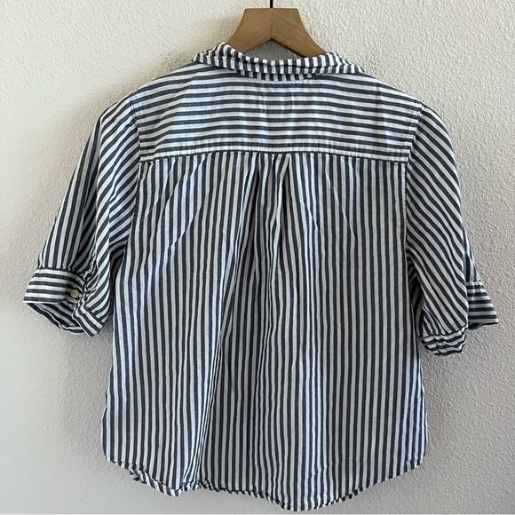 J Crew Short-Sleeve Button-Up Shirt in Stripe Style G7496 Small - Picture 8 of 8